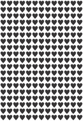 MEDIQO 0.5 inch Hearts Pattern 240 Sticker Self Adhesive Sticker(Pack of 1)