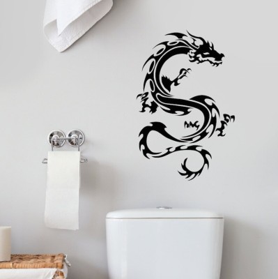 SnappyVinyl 27 cm Dragon Wall Sticker PVC Vinyl Self Adhesive Sticker(Pack of 1)