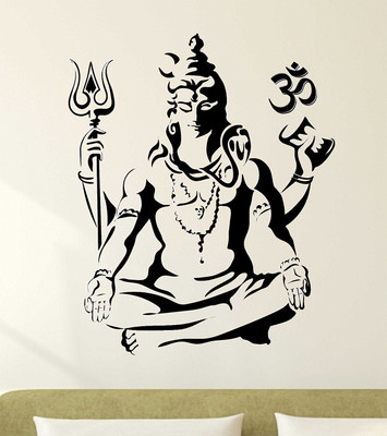 marvellous 70 cm m_purplemahadevwallpaper Self Adhesive Sticker(Pack of 1)