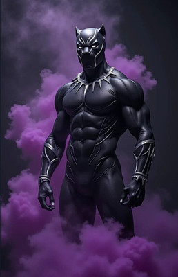 swaroopa 16.5 inch Black Panther Sticker Self Adhesive Sticker(Pack of 1)