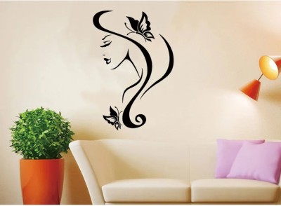 SnappyVinyl 38 cm Sexy Beauty head portrait Wall Sticker Self Adhesive Sticker(Pack of 1)