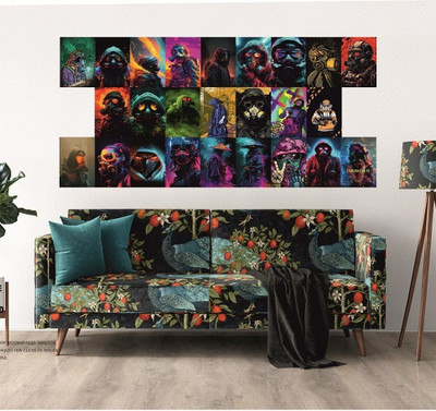 wrap craft 4 inch WallPosters CollageKit (4 inch X 6 inch )Prints on 220GSM Paper (Pack of 52)27 Reusable Sticker(Pack of 1)
