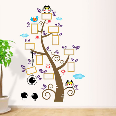 walkart 1 cm photoframe with tree design Removable Sticker(Pack of 1)