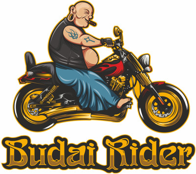 Epithet Studio 54 cm Budai Rider Wall Sticker 54cm X 60cm| Self Adhesive Sticker(Pack of 1)