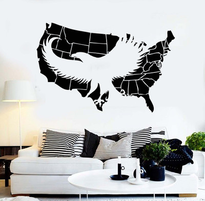Xskin 27 cm of America Abstract Bird Self Adhesive Sticker(Pack of 1)