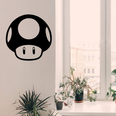 Xskin 29 cm Super Mario Mushroom Gaming2 Wall Decals, Easy to Apply and Remove Self Adhesive Sticker(Pack of 1)