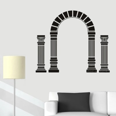 SnappyVinyl 35 cm Greek Columns Wall Sticker Ancient Greece building Self Adhesive Sticker(Pack of 1)