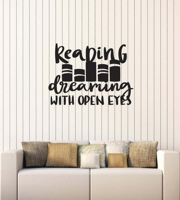 SnappyVinyl 30 cm Quote Read Book Shop Library Self Adhesive Sticker(Pack of 1)