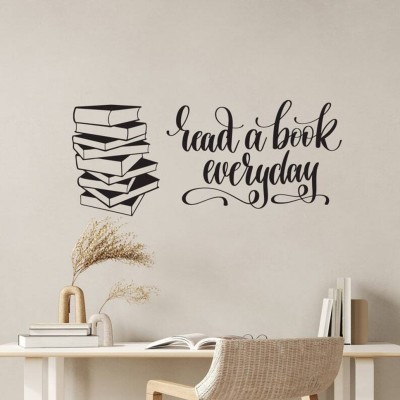 SnappyVinyl 25 cm Book Wall Sticker PVC Vinyl Self Adhesive Sticker(Pack of 1)