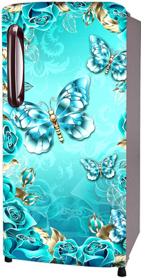 SDPRINTINGHUB 49 inch Fridge Single Door Wallpaper Sticker Wrap For Refrigerator (Size 24x53 inch) Self Adhesive Sticker(Pack of 1)
