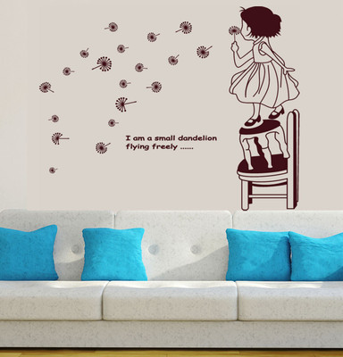 walkart 1 cm flying baby on a chair design Removable Sticker(Pack of 1)