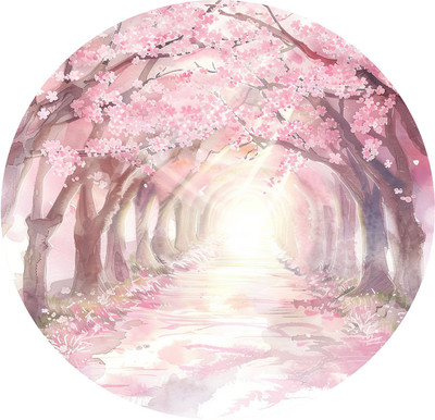 SoFFXia 18 inch Cherry Blossoms Sakura Nature Wall Sticker for Living Room EDD_WS_16780 Self Adhesive Sticker(Pack of 1)