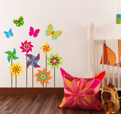 Wallzone 80 cm Colorfull Removable Sticker(Pack of 1)