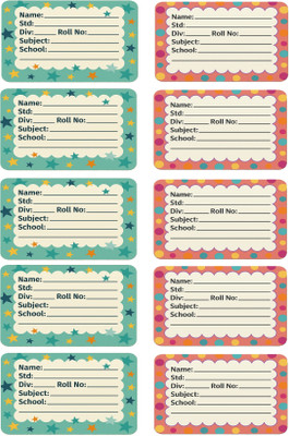 Printlive 8.83 cm Colorful Polka Dot School Label Stickers for Kiids Self Adhesive Sticker(Pack of 10)