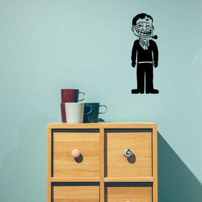 SnappyVinyl 29 cm Family Troll Dad Internet Meme Self Adhesive Sticker(Pack of 1)