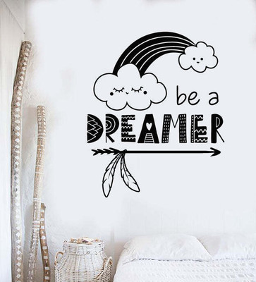 Xskin 27 cm Be A Dreamer Inspiring Phrase Self Adhesive Sticker(Pack of 1)