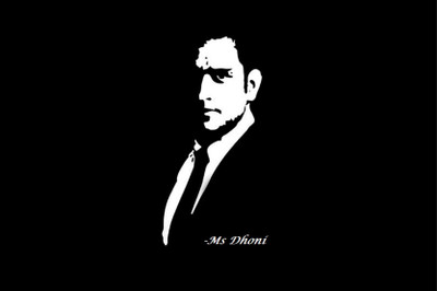 marvellous 60 cm m_gentlemenmsdhoni Self Adhesive Sticker(Pack of 1)