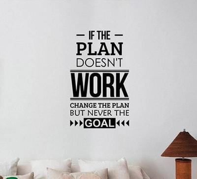 Xskin 75 cm If The Plan Doesn't Work Change The Plan Wall Self Adhesive Sticker(Pack of 1)
