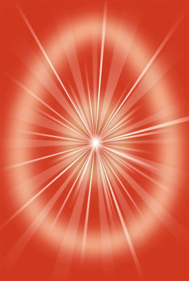 ShubhFly 47 cm Om Shanti Point of Light Sticker BK Light Shiv Baba Oval Brahma Kumaris Poster Self Adhesive Sticker(Pack of 1)