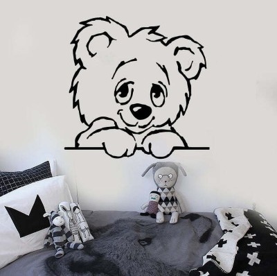 SnappyVinyl 33 cm Cute Animal Teddy Bear for Self Adhesive Sticker(Pack of 1)