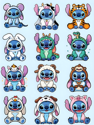 MINISCREATIONS 10 inch 8 Non-Reusable Sticker(Pack of 4)