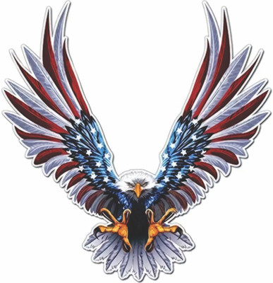 The Printpack 26 cm Eagle Car/Wall/Glass Window Self Adhesive Sticker(Pack of 1)
