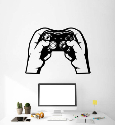 SnappyVinyl 45 cm Computer Game Joystick Easy to apply Wall Sticker Self Adhesive Sticker(Pack of 1)