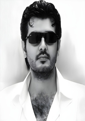 Dumdic 30 cm Billa Ajith Kumar A4 Strong Self Adhesive Sticker(Pack of 1)