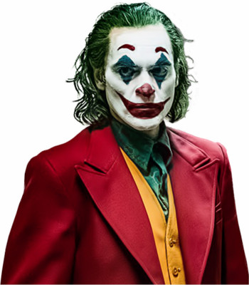 SAI DESIGNS 99 cm serious joker joker design(52x58) Self Adhesive Sticker(Pack of 1)