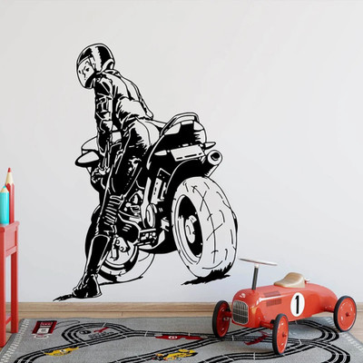 SnappyVinyl 56 cm Motorcycle Scooter Autobike Beauty Girl Self Adhesive Sticker(Pack of 1)