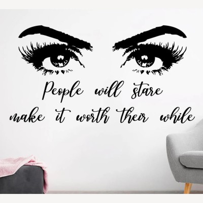 Xskin 57 cm Eyes Makeup Wall , Wall Stickers Home Decor Waterproof Wall Decals Self Adhesive Sticker(Pack of 1)