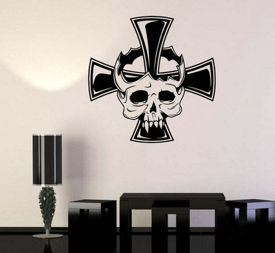 Xskin 27 cm Cross Monster Skeleton Bones Self Adhesive Sticker(Pack of 1)