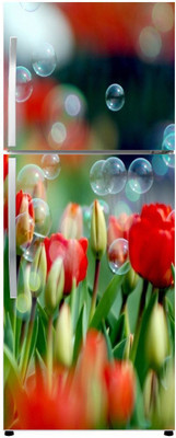 VCREATE DECOR 61 cm Double door fridge poster and decal Self Adhesive Sticker(Pack of 1)