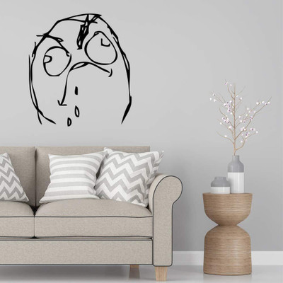SnappyVinyl 29 cm Herp Derp Guy Internet Meme Self Adhesive Sticker(Pack of 1)