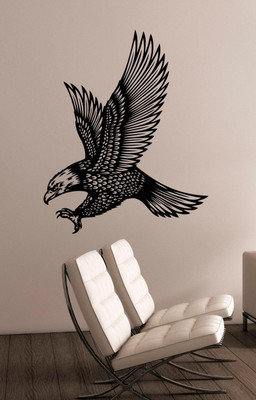 SnappyVinyl 50 cm Flying Eagle Wall Self Adhesive Sticker(Pack of 1)