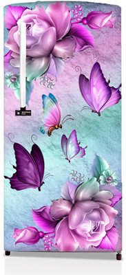 Ashtawalldecor 49 inch Fridge Single Door Wallpaper Sticker Wrap For Refrigerator (Size 24x49 inch) Self Adhesive Sticker(Pack of 1)
