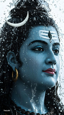 swaroopa 16.5 inch Shiv Shankar Sticker Self Adhesive Sticker(Pack of 1)