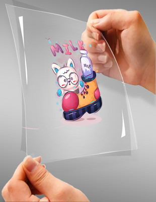 teesgraphy 300 inch MILKY CAT DIY STICKY Non-Reusable Sticker(Pack of 1)