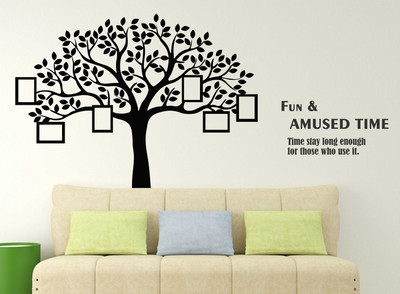 MIIKOR 130 cm Tree Frames | Non-Reusable Stickers Self Adhesive Sticker(Pack of 1)