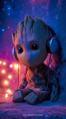 swaroopa 16.5 inch Groot Sticker Self Adhesive Sticker(Pack of 1)