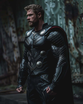 swaroopa 16.5 inch Thor Sticker Self Adhesive Sticker(Pack of 1)