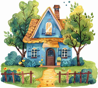 SkyOlla 60 cm Tree House Wall Sticker – Self Adhesive Vinyl Décor for Kids’ Room Self Adhesive Sticker(Pack of 1)