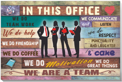 Ordershock 18 inch Motivational Office Decor With Positive Quotes And Team Spirit Design Self Adhesive Sticker(Pack of 1)