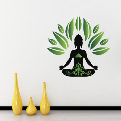 Epithet Studio 50 cm color full budha (50cm x 48cm )DD575Wall Sticker ASD Self Adhesive Sticker(Pack of 1)