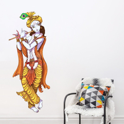 VCREATE DECOR 58 cm KRISHNA Removable Sticker(Pack of 1)
