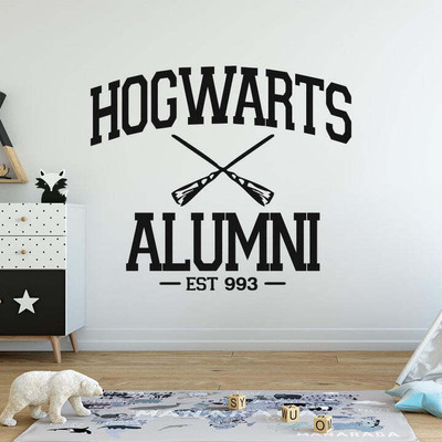 SnappyVinyl 40 cm Harry Potter Hogwarts Alumni Self Adhesive Sticker(Pack of 1)