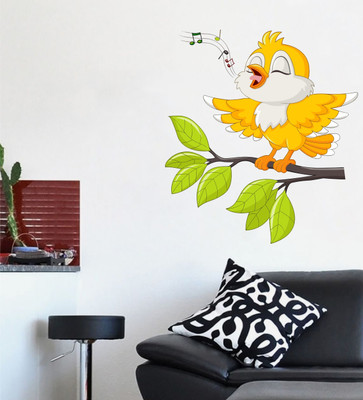 Flipkart SmartBuy 55 cm Yellow Singing Bird Tweety Kids Room Self Adhesive Sticker(Pack of 1)