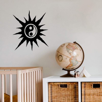 Xskin 29 cm Tribal Sun3, JL20drp11619 Wall Sticker, Easy to Apply and Remove, 29cm Self Adhesive Sticker(Pack of 1)