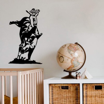 SnappyVinyl 29 cm Cowboy5 Wall Decals, Easy to Apply Self Adhesive Sticker(Pack of 1)