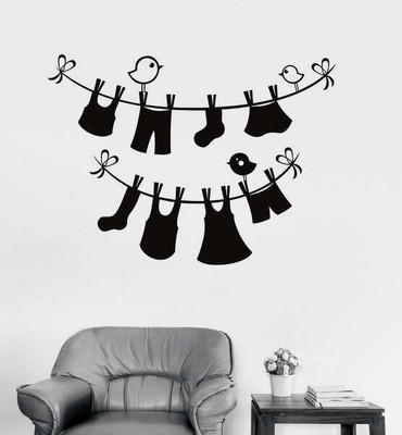 SnappyVinyl 27 cm Laundry Service Self Adhesive Sticker(Pack of 1)